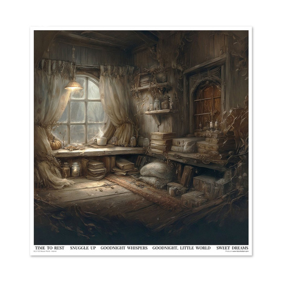 ITD COLLECTION Scrapbooking Papier Set 30x30 cm - Mouse World - Interior