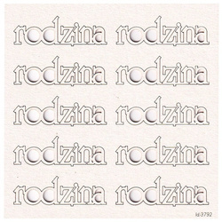 Dekorpappe Die Cut Chipboard Familie Satz von 10 Inschriften - SCRAPINIECrapiniec