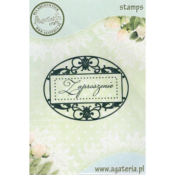 AGATERIA - Transparent Stempel Motivstempel Clear Stamp - Zaproszenie - Untertitel PL