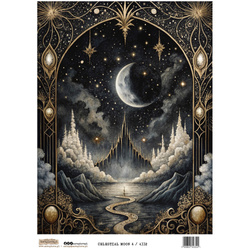 Reispapier Decoupage Bastelpapier A4 - Scraplove - Celestial Moon 4