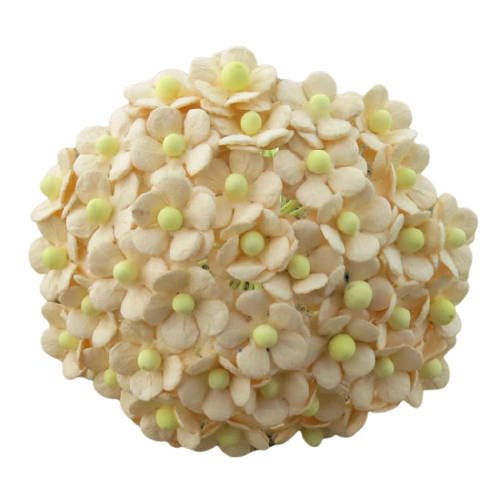 SWEETHEARTS Blumen 10mm 100Stk. Scrapbooking Maulbeerpapier, blasse pfirsich