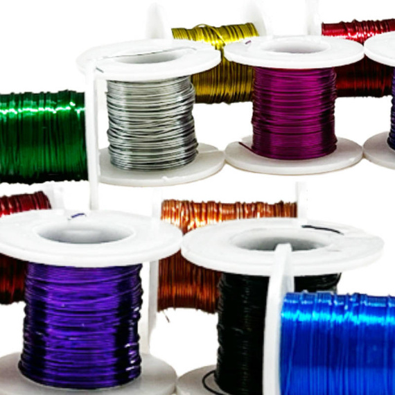 Set mit 9 Farben Floristendraht-Set 9 Farben - 0,3 mm - 9 x 3 m