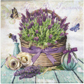 SERVIETTEN 1 Stück Motivservietten Decoupage Napkin 33x33cm - Fleur de Provence Lavendel