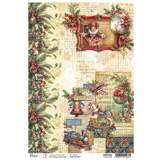 Reispapier Decoupage Bastelpapier Ciao Bella für A4-Decoupage - Celestial Moon's Blumen