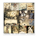 ITD COLLECTION Setz 11Stk 30x30cm Scrapbooking Papier -  Alice's Magic 1