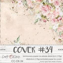 CRAFT OCLOCK laminierte Scrapbooking Album Cover Hintergrund Papier 60x24cm 34XL