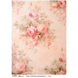 Reispapier Decoupage Bastelpapier A4 - Scraplove - Pink Vintage Background 1