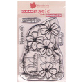 WOODWARE Transparent Stempeln Set Motivstempel Clear Stamps - Small Daisy Jar, Glas Blumen