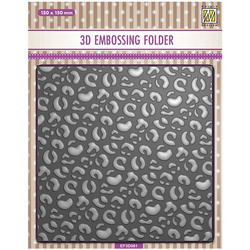NELLIE'S CHOICE Embossing Folder Prägefolder Prägeschablone, EF3D81 Leopard