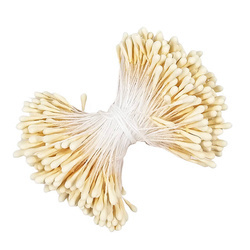 BLUME STAUBBLÄTTER Creme matt Doppelköpfe für Foamiran Art Flower 350 Stk.