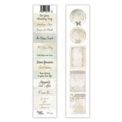 LEXI DESIGN 5,5x30,5cm Scrapbooking Papier Streifen, Beautiful Moments 02