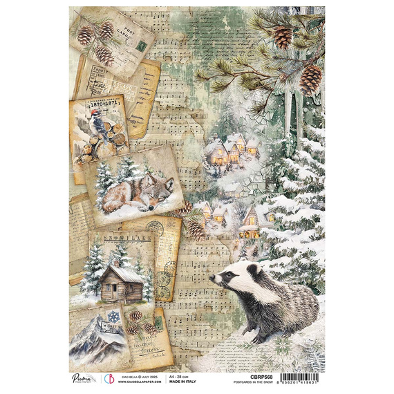 Reispapier Decoupage Bastelpapier Ciao Bella für A4-Decoupage - Celestial Moon's Blumen