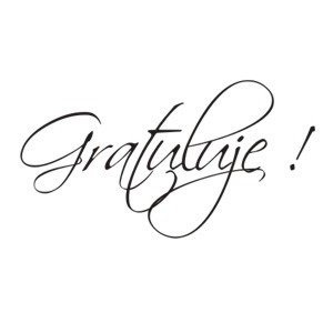 AGATERIA - Transparent Stempel Motivstempel Clear Stamp Gratulacje! - Untertitel PL