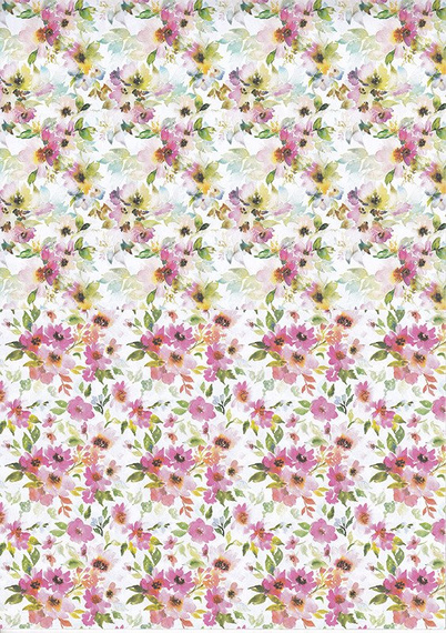 HAPPY COLOR Motivblock 15 Blatt Scrapbooking Papier 80g A4, Flowers Blumen