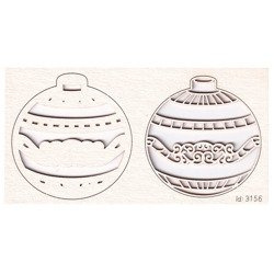 Dekorpappe Die Cut Chipboard 2-Schicht-Kugel 01 - Lametta - Scrapiniec