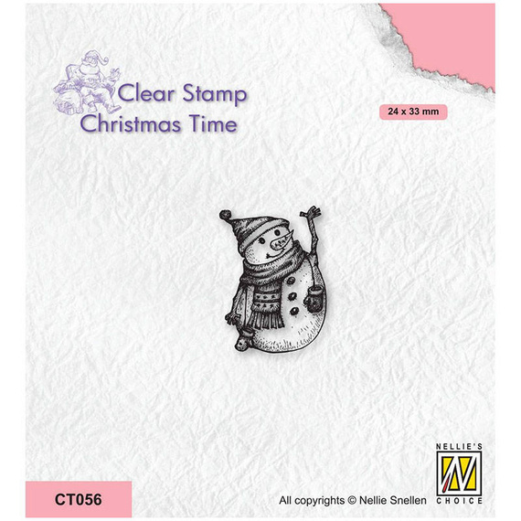 NELLIE'S Transparent Stempel Motivstempel Clear Stamp - Snowman, Schneemann CT056