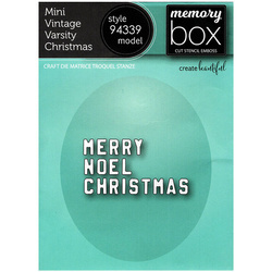 MEMORY BOX Stanzformen Set Stanzschablone Scrapbooking Die Cut, Mini Vintage Varsity Christmas