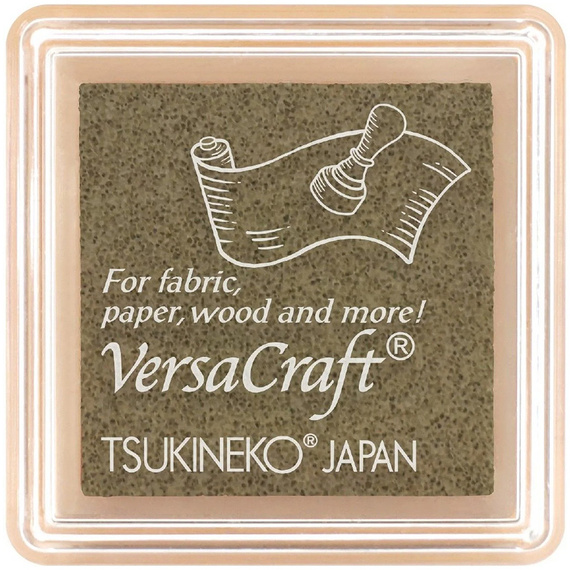 Tsukineko VersaCraft Small Pigmentstempelkissen für Stoff, Leder, Papier - Linen