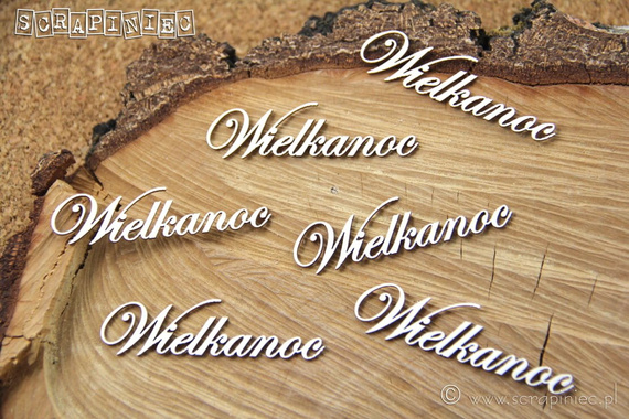 SCRAPINIEC Dekorpappe Die Cut Chipboard Dekoration Ornament, Ostern 02