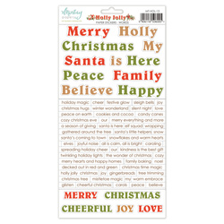 AUFKLEBER - Mintay - Holly Jolly - Englische Wörter