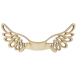 Holzflügel für Engel durchbrochen 10 x 4cm
