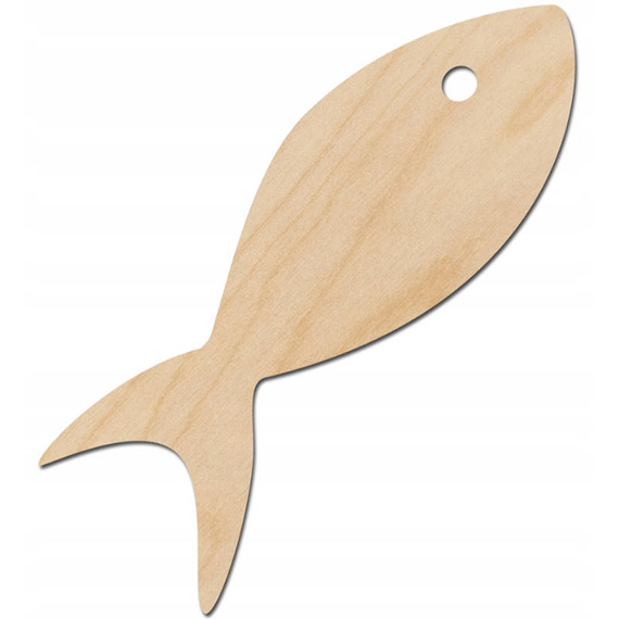 Holzsperrholz Ornament - Fisch - 5Stück