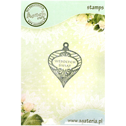 AGATERIA - Transparent Stempel Motivstempel Wesołych Świąt Untertitel PL kugel