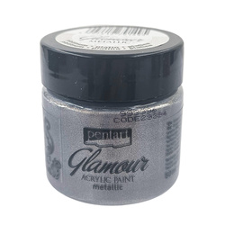 Glamour Acrylfarbe - PENTART - Metallic Platin 50ml