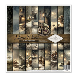 Scrapbooking Papier Set 30x30 - Mauswelt - Winterreise - Itd Collection