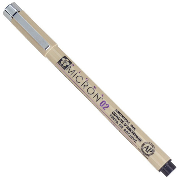 Pigma Micron 02 schwarz - Schwarz 0,30mm - Sakura Tintenschreiber