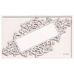 SCRAPINIEC Dekorpappe Die Cut Chipboard Dekoration Ornament 2-lagig - Rahmenschild 02 Idea d'oro