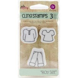 PRIMA Gummistempel Stempel Motivstempel - Baby Boy Set Baby Junge Set