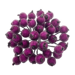 Gefrostete Beeren - violett - 1 Zweig mit 40 Beeren