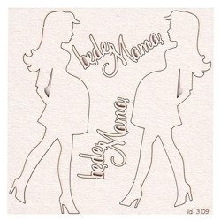 SCRAPINIEC Dekorpappe Die Cut Chipboard Dekoration Ornament Schwangere Gestation