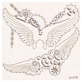 Dekorpappe Die Cut Chipboard - Steampunk - kleine Flügel in SC-Ketten