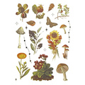 AUFKLEBER folie - Pilze, Zapfen, Blätter