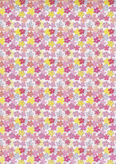 HAPPY COLOR Motivblock 15 Blatt Scrapbooking Papier 80g A4, Flowers Blumen
